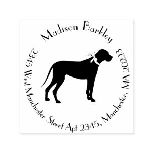 Tampon Auto-encreur Grand Chien Danois Chien Chien Chien Chien Chien C
