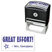 Tampon Auto-encreur "GRAND EFFORT !" Marquage du tampon en caoutchouc (En situation)