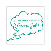 Tampon Auto-encreur Grand emploi Mots d'encouragement Enseignants Nom (Design)