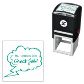 Tampon Auto-encreur Grand emploi Mots d'encouragement Enseignants Nom (En situation)