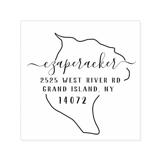 Tampon Auto-encreur Grand Island Adresse de retour Timbre auto-auto-en (Design)