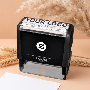 Tampon Auto-encreur Grand logo d'entreprise en ligne Adresse de retour