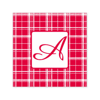 Tampon Auto-encreur Grand Timbre initial d'auto-encolure Plaid