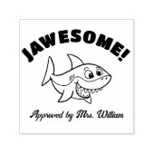 Tampon Auto-encreur Grand travail Cute Shark Grille Encouragement Ense (Design)