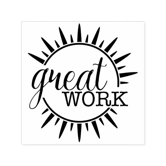 Tampon Auto-encreur Grand travail Sun Burst (Design)