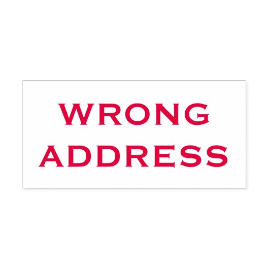 Tampon Auto-encreur Grande mauvaise adresse inconnue (Design)