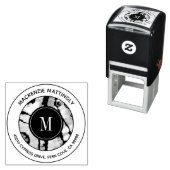 Tampon Auto-encreur Gras Marbre Agate Tie Dye Texogramme Adresse (En situation)