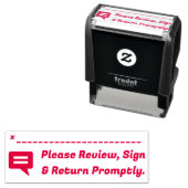 Tampon Auto-encreur Gras "Veuillez Consulter, Signer Et Retourner Rapi (En situation)