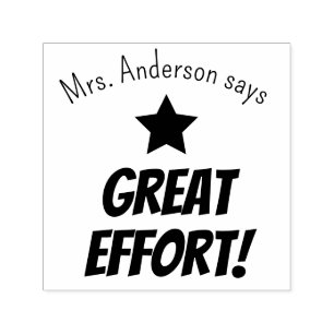 Tampon Auto-encreur Great Job Stars Professeur's Personnalisé