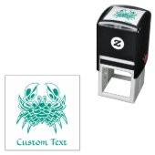 Tampon Auto-encreur Green crab Celtic Knot (En situation)