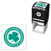 Tampon Auto-encreur Green Irish Shamrock Bonne St. Patrick's Day (En situation)