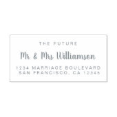 Tampon Auto-encreur Grey Script Future M. Mme Mariage Adresse de retou (Design)