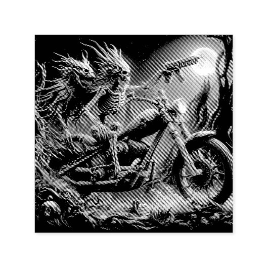 Tampon Auto-encreur Grimbone et Skulldust, monté leur grand hélico (Design)