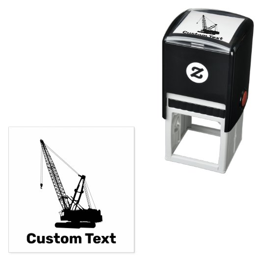 Tampon Auto-encreur Grue de construction (En situation)