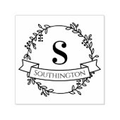 Tampon Auto-encreur Guirlande botanique Une bannière initiale Mariage (Design)