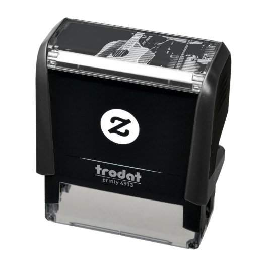 Tampon Auto-encreur Guitare acoustique cool (Produit)