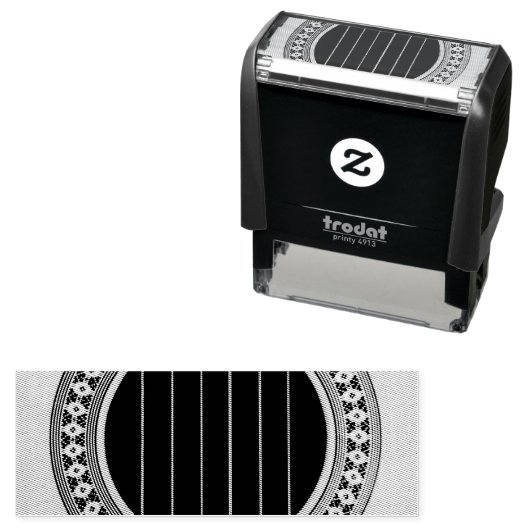 Tampon Auto-encreur Guitare acoustique géniale (En situation)