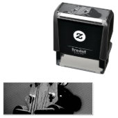 Tampon Auto-encreur Guitare acoustique mignonne (En situation)