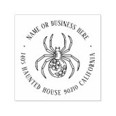 Tampon Auto-encreur Halloween Déplaisant Spider Nom personnalisé Adres (Design)