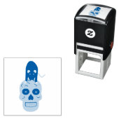 Tampon Auto-encreur Halloween gothique du crâne et du rat (En situation)