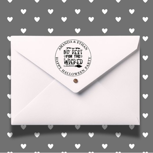 TAMPON AUTO-ENCREUR  HALLOWEEN PAS DE REPOS POUR LE THÈME WICKED