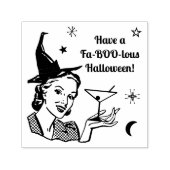 Tampon Auto-encreur Halloween rétro sorcier Humour fabooleux ou person (Design)