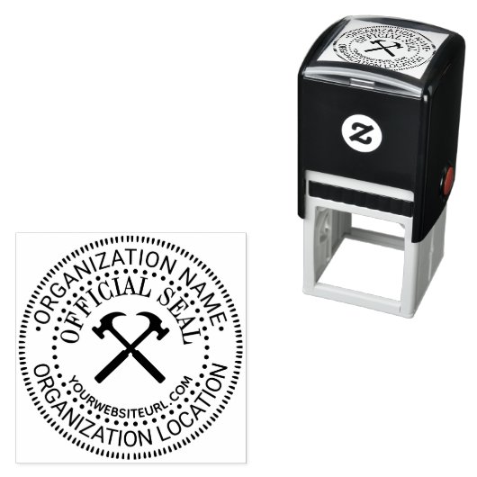 Tampon Auto-encreur Hammers Générique Custom Official Seal Nm Loc URL (En situation)