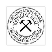 Tampon Auto-encreur Hammers Générique Custom Official Seal Nm Loc URL (Design)