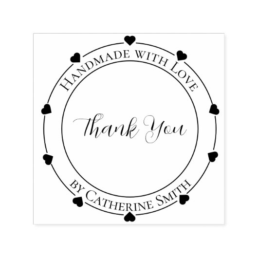 Tampon Auto-encreur “Handmade with Love” Rubber Stamp (Design)
