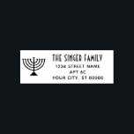 Tampon Auto-encreur Hanoukka Chanukah Menorah Nom Adresse de retour<br><div class="desc">Hanoukka Menorah Nom Adresse de retour =============</div>