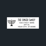 Tampon Auto-encreur Hanoukka Chanukah Menorah Nom Adresse de retour<br><div class="desc">Hanoukka Menorah Nom Adresse de retour =============</div>