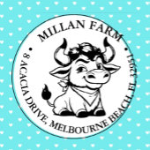 Tampon Auto-encreur Happy Angus Bull thème