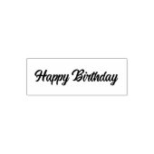 Tampon Auto-encreur Happy Birthday Cursive Script Text (Design)