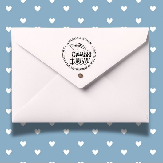 Tampon Auto-encreur Happy Cruise Diva Thème