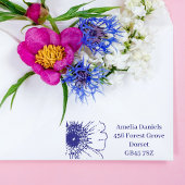 Tampon Auto-encreur Happy Daisy Adresse de retour