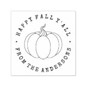 Tampon Auto-encreur Happy Fall Y'all Citrouille (Design)