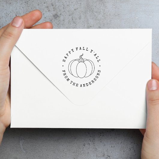 Tampon Auto-encreur Happy Fall Y'all Citrouille