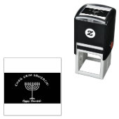 Tampon Auto-encreur Happy Hanukkah! (En situation)