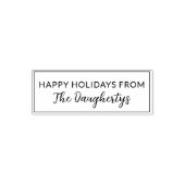 Tampon Auto-encreur Happy Holidays Nom de famille Emballage (Design)