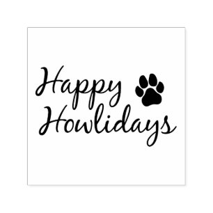 Tampon Auto-encreur Happy Howlidays - Timbre de presse