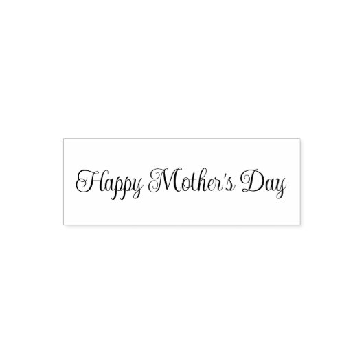 Tampon Auto-encreur Happy Mother's Day Cursive Script Text Template (Design)