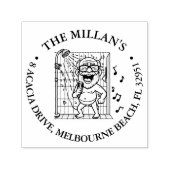 Tampon Auto-encreur Happy Singing thème grand-père (Design)