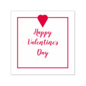 Tampon Auto-encreur Happy Valentine's Day Cursive Script Heart (Design)