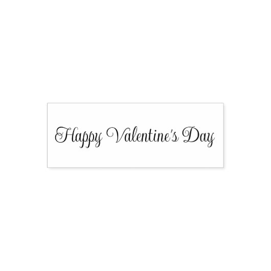 Tampon Auto-encreur Happy Valentine's Day Cursive Script Text Template (Design)