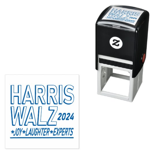 Tampon Auto-encreur Harris Walz Élection Présidentielle 2024 (En situation)