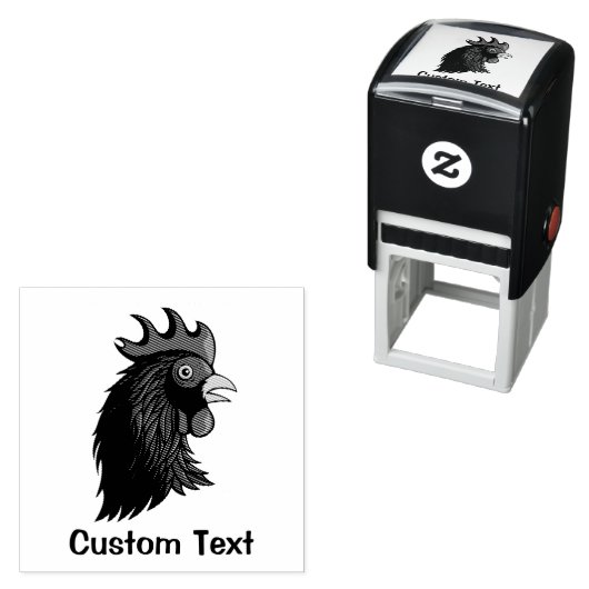 Tampon Auto-encreur Head de Black Rooster (En situation)