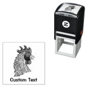 Tampon Auto-encreur Head de Gray Rooster (En situation)