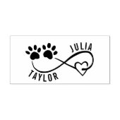 Tampon Auto-encreur Heart and Paws Name Stamp for a Dog Lover (Design)