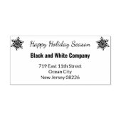 Tampon Auto-encreur Heure d'hiver Snowflake Adresse de la société (Design)