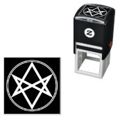 Tampon Auto-encreur Hexagramme unicoural blanc tombé (En situation)